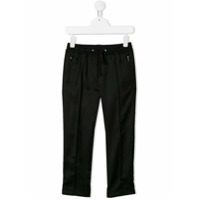 Dolce & Gabbana Kids Calça slim com cós elástico - Preto