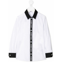 Dolce & Gabbana Kids Camisa com acabamento contrastante - Branco