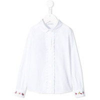Dolce & Gabbana Kids Camisa com acabamento de babados - Branco