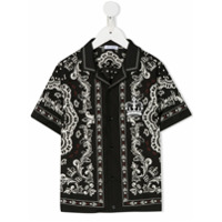 Dolce & Gabbana Kids Camisa com estampa de bandana - Preto