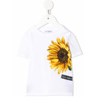Dolce & Gabbana Kids Camisa com estampa de girassol - Branco