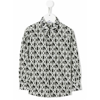 Dolce & Gabbana Kids Camisa com estampa de logo - Preto
