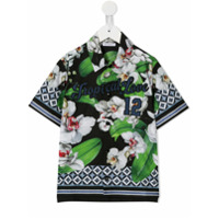 Dolce & Gabbana Kids Camisa com estampa floral - Preto
