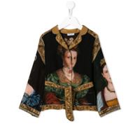 Dolce & Gabbana Kids Camisa com estampa 'Queen' - Preto