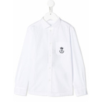 Dolce & Gabbana Kids Camisa com logo bordado - Branco