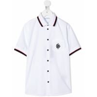 Dolce & Gabbana Kids Camisa com logo bordado - Branco