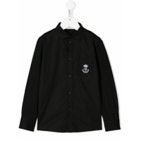 Dolce & Gabbana Kids Camisa com logo bordado - Preto