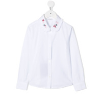 Dolce & Gabbana Kids Camisa gola peter pan com bordado - Branco