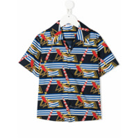 Dolce & Gabbana Kids Camisa mangas curtas com estampa - Azul