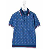 Dolce & Gabbana Kids Camisa polo Sunlounger and Parasol com estampa - Azul
