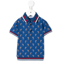 Dolce & Gabbana Kids Camisa polo Sunlounger and Parasol com estampa - Azul