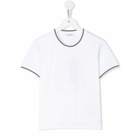 Dolce & Gabbana Kids Camiseta com acabamento contrastante - Branco