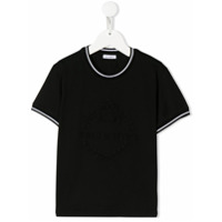 Dolce & Gabbana Kids Camiseta com acabamento de listras - Preto