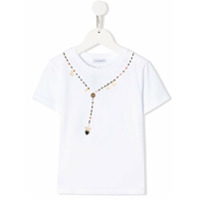 Dolce & Gabbana Kids Camiseta com aplicação na gola - Branco