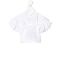 Dolce & Gabbana Kids Camiseta com babado - Branco