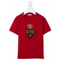 Dolce & Gabbana Kids Camiseta com bordado King - Vermelho