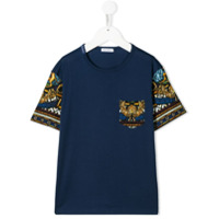 Dolce & Gabbana Kids Camiseta com estampa barroca - Azul