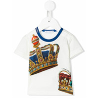 Dolce & Gabbana Kids Camiseta com estampa de coroa - Branco