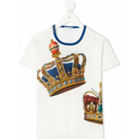 Dolce & Gabbana Kids Camiseta com estampa de coroa - Branco