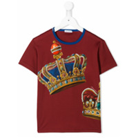 Dolce & Gabbana Kids Camiseta com estampa de coroa - Vermelho