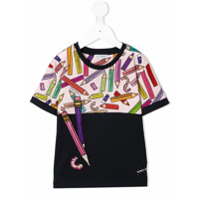 Dolce & Gabbana Kids Camiseta com estampa de lápis - Azul
