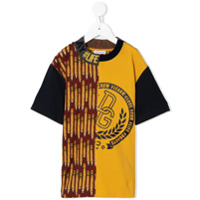 Dolce & Gabbana Kids Camiseta com estampa de lápis e logo - Amarelo