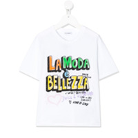Dolce & Gabbana Kids Camiseta com estampa de logo - Branco