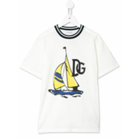 Dolce & Gabbana Kids Camiseta com estampa de logo - Branco