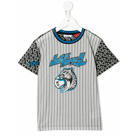 Dolce & Gabbana Kids Camiseta com estampa de logo - Cinza