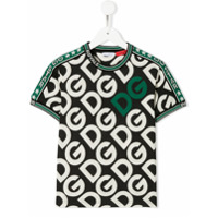 Dolce & Gabbana Kids Camiseta com estampa de logo - Preto