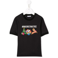 Dolce & Gabbana Kids Camiseta com estampa de natal - Preto