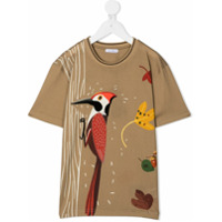 Dolce & Gabbana Kids Camiseta com estampa de pássaros - Verde