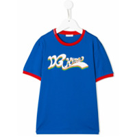 Dolce & Gabbana Kids Camiseta com estampa DG King - Azul