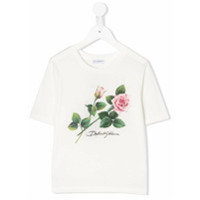 Dolce & Gabbana Kids Camiseta com estampa floral - Branco