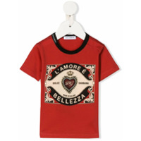 Dolce & Gabbana Kids Camiseta com estampa gráfica - Vermelho