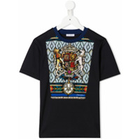 Dolce & Gabbana Kids Camiseta com estampa Heraldic - Azul
