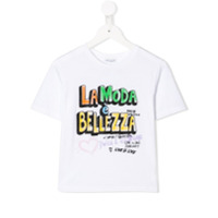 Dolce & Gabbana Kids Camiseta com estampa La Moda è Bellezza - Branco