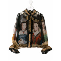 Dolce & Gabbana Kids Camiseta com estampa Queen - Preto