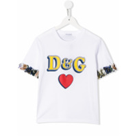 Dolce & Gabbana Kids Camiseta com logo - Branco