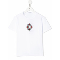 Dolce & Gabbana Kids Camiseta com patch DG - Branco