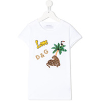Dolce & Gabbana Kids Camiseta com patches animais - Branco