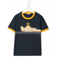 Dolce & Gabbana Kids Camiseta de algodão com estampa DG King - Azul