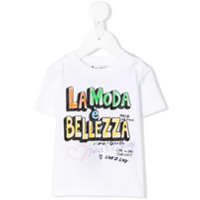 Dolce & Gabbana Kids Camiseta de algodão com estampa gráfica - Branco