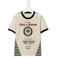 Dolce & Gabbana Kids Camiseta decote careca DG 1984 - Neutro