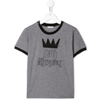 Dolce & Gabbana Kids Camiseta DG Kingdom - Cinza
