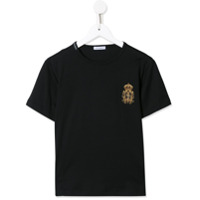 Dolce & Gabbana Kids Camiseta Heraldic DG com patch - Preto