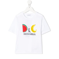Dolce & Gabbana Kids Camiseta mangas curtas com logo - Branco