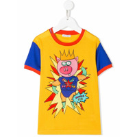 Dolce & Gabbana Kids Camiseta Power Pig - Amarelo