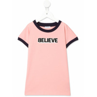 Dolce & Gabbana Kids Camiseta rosa com estampa Believe