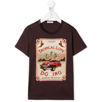 Dolce & Gabbana Kids Camiseta Tropical Love - Vermelho